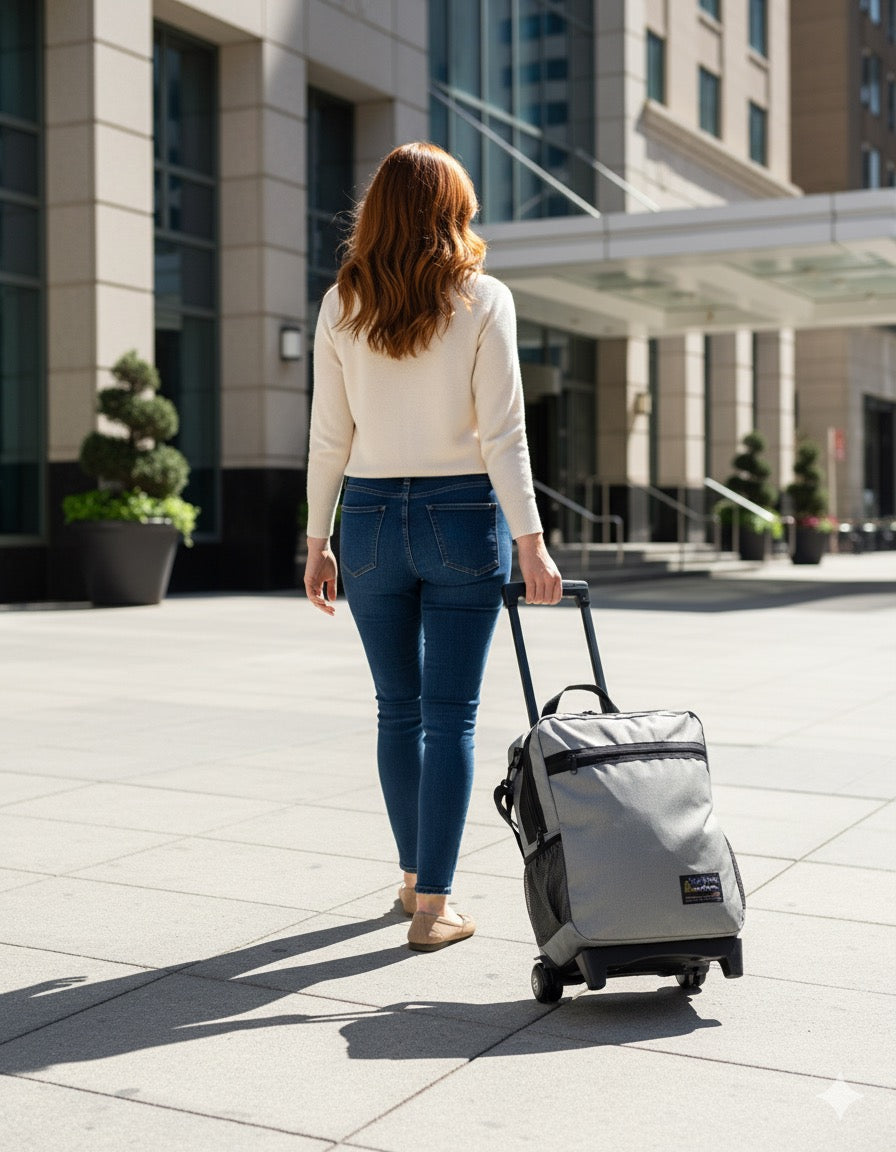 Compact Rolling Carry-On Luggage Made in USA | Handcrafted by Tough Traveler since 1970 |  LITTLE FELLOW Rolling Carry-On