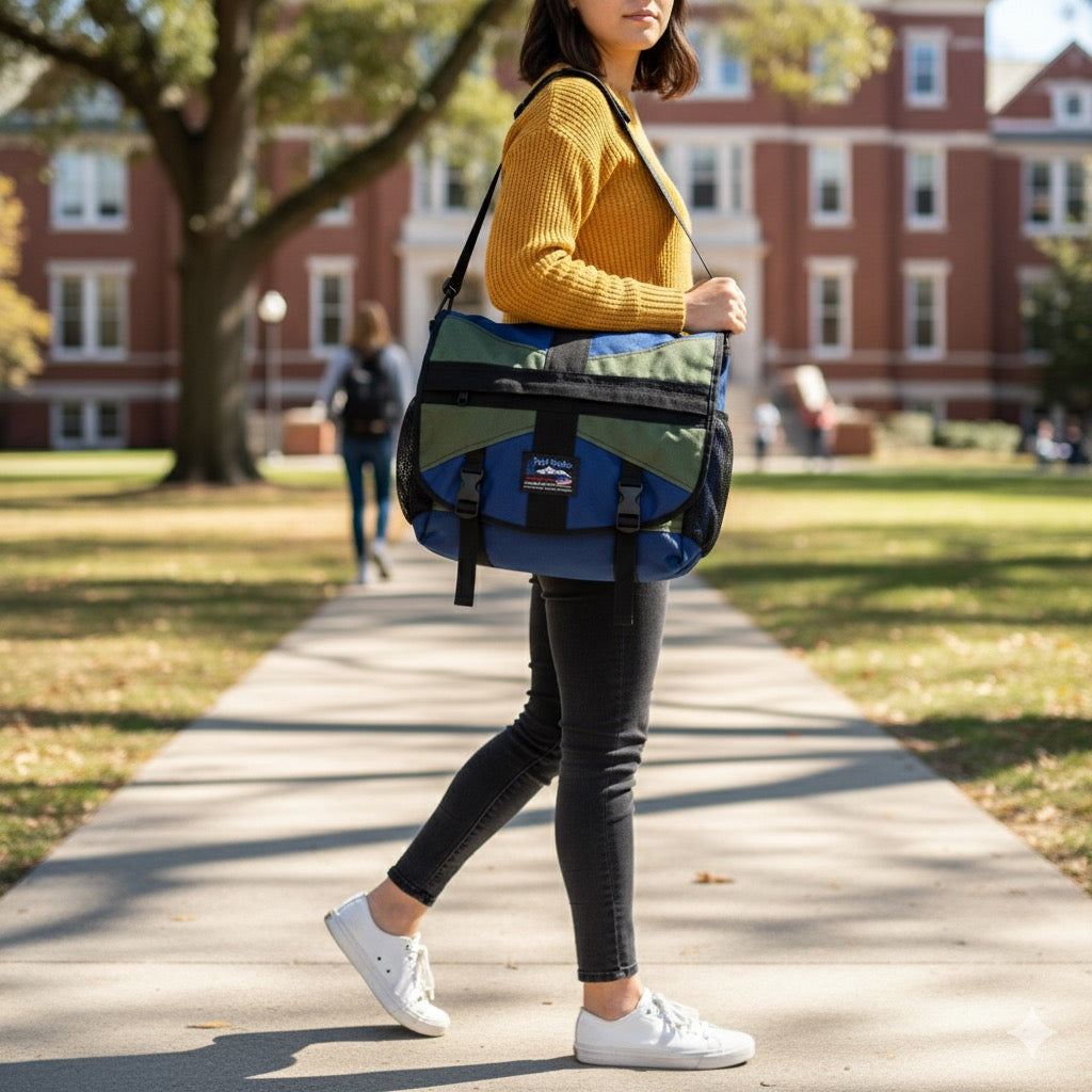 Tough Traveler | Made in USA | PATCHWORK Messenger Bag |  PATCHWORK Computer Bag