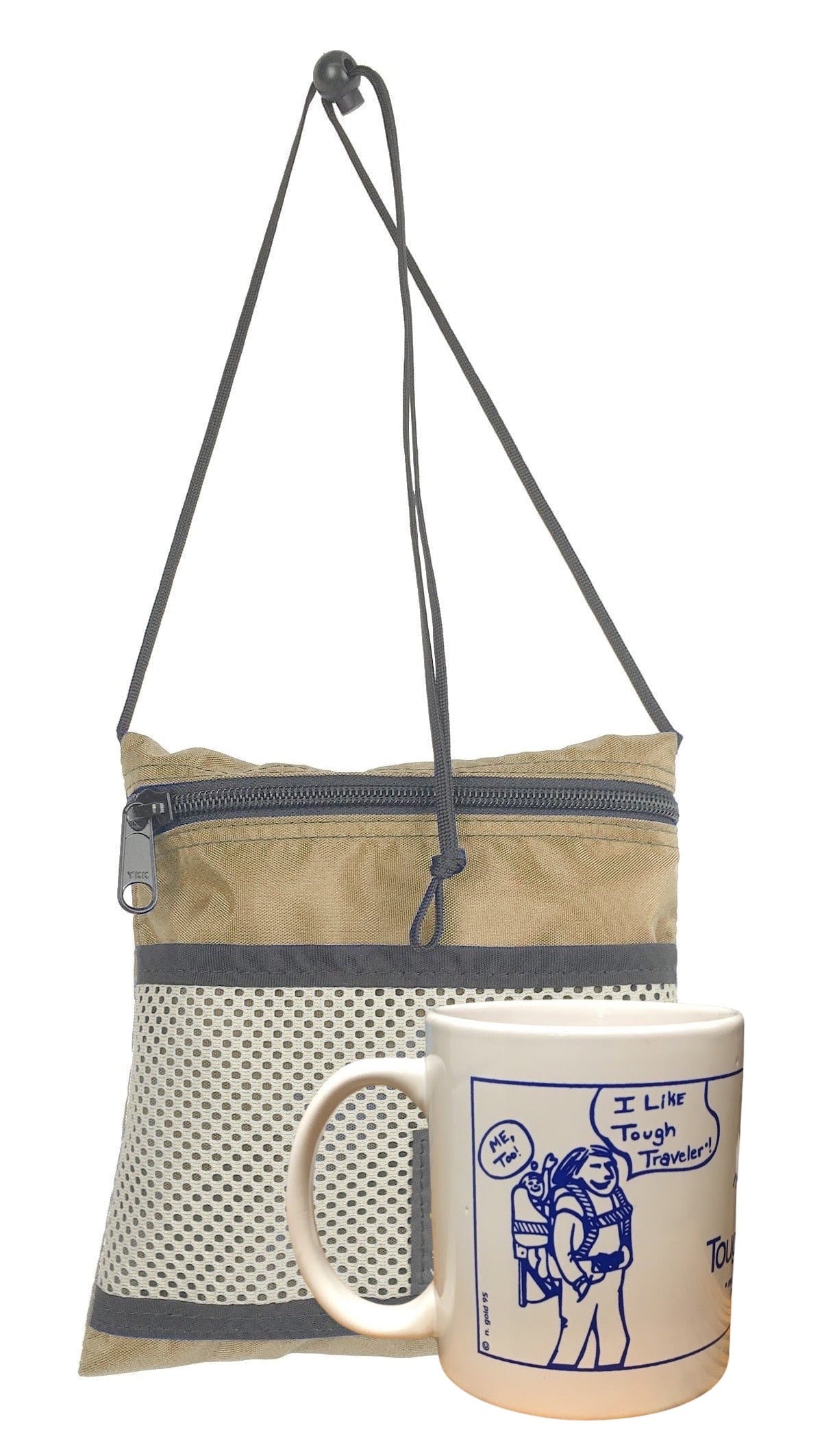 LARGE POUCH W/MESH POCKET  |  LARGE POUCH with MESH POCKET